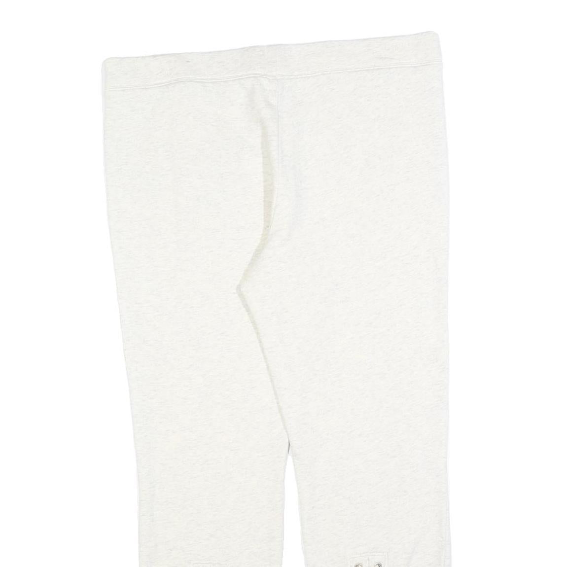 PAM & GELA Womens Joggers White Cotton Blend Regular Fit Tapered Leg L W36 L28