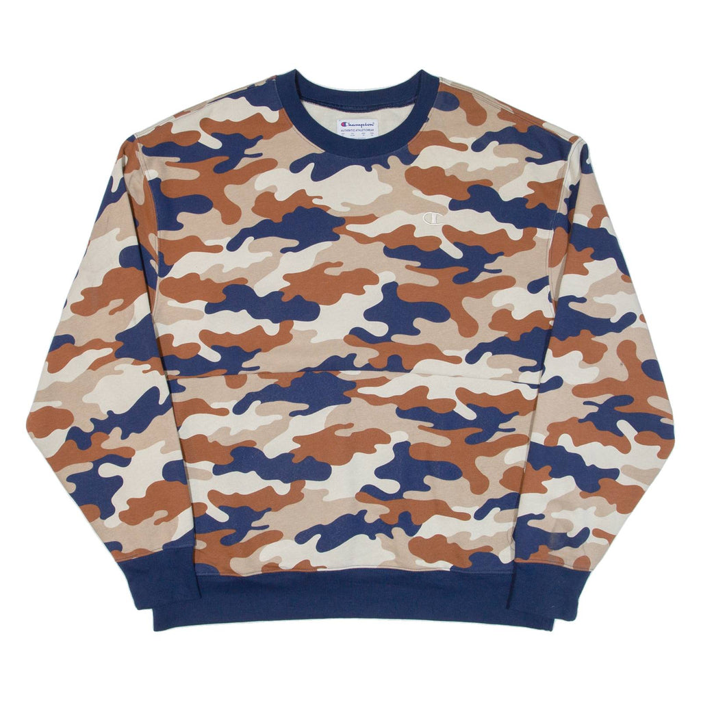 CHAMPION Camouflage Mens Sweatshirt Brown XL