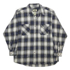 FIELD & STREAM Mens Blue & Grey Check Cotton Shirt XL Casual Classic Plaid