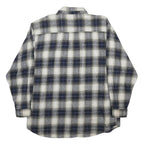 FIELD & STREAM Mens Blue & Grey Check Cotton Shirt XL Casual Classic Plaid