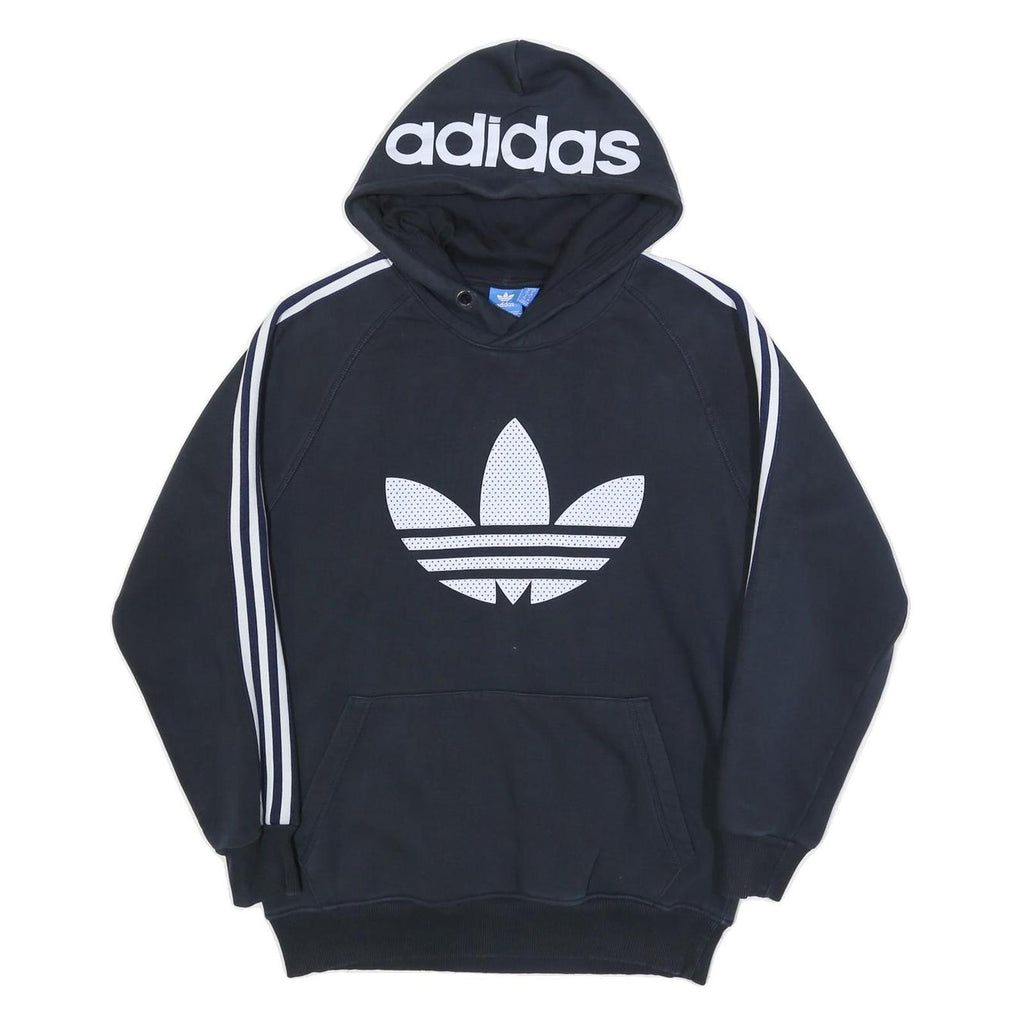 ADIDAS Womens Black Hoodie XL Cotton Blend Sportswear Casual Pullover