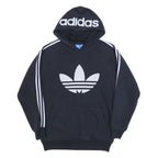 ADIDAS Womens Black Hoodie XL Cotton Blend Sportswear Casual Pullover