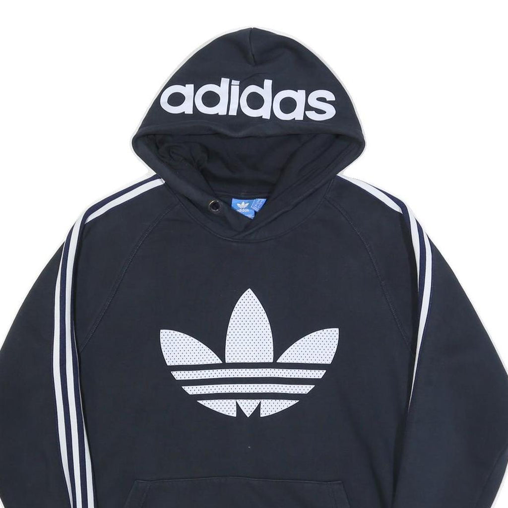 ADIDAS Womens Black Hoodie XL Cotton Blend Sportswear Casual Pullover