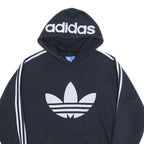ADIDAS Womens Black Hoodie XL Cotton Blend Sportswear Casual Pullover