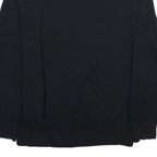 NAUTICA Mens Navy Plain Cotton Blend Jumper V Neck Basic Knit L Crew Neck Casual