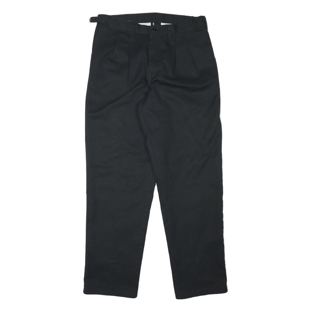 DICKIES Mens Cotton Blend Black Regular Fit Straight Leg Trousers W32 L31