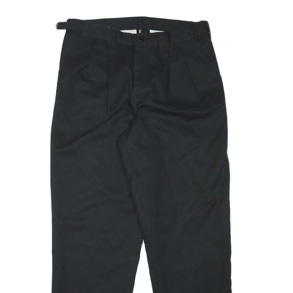 DICKIES Mens Cotton Blend Black Regular Fit Straight Leg Trousers W32 L31