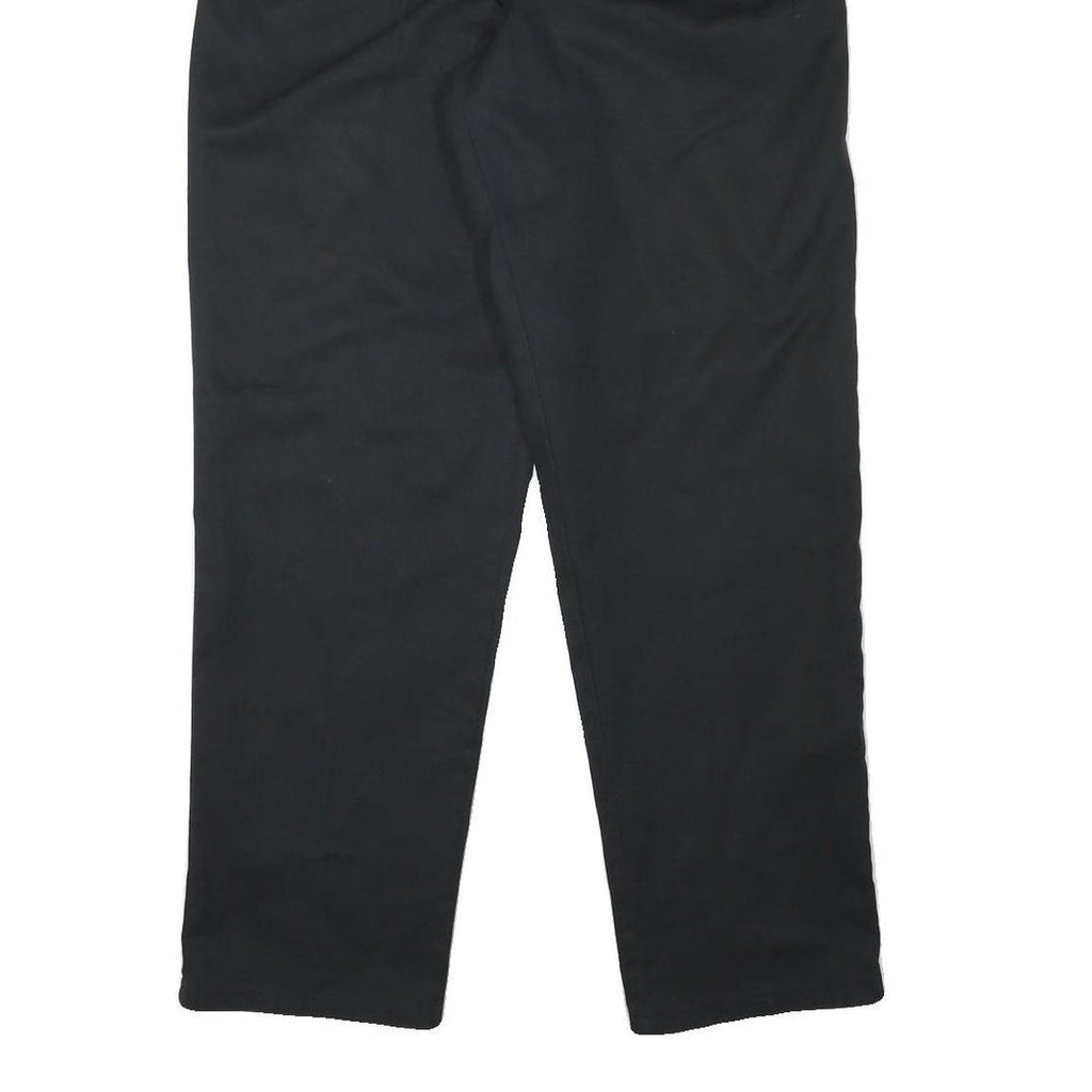 DICKIES Mens Cotton Blend Black Regular Fit Straight Leg Trousers W32 L31