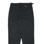 DICKIES Mens Cotton Blend Black Regular Fit Straight Leg Trousers W32 L31