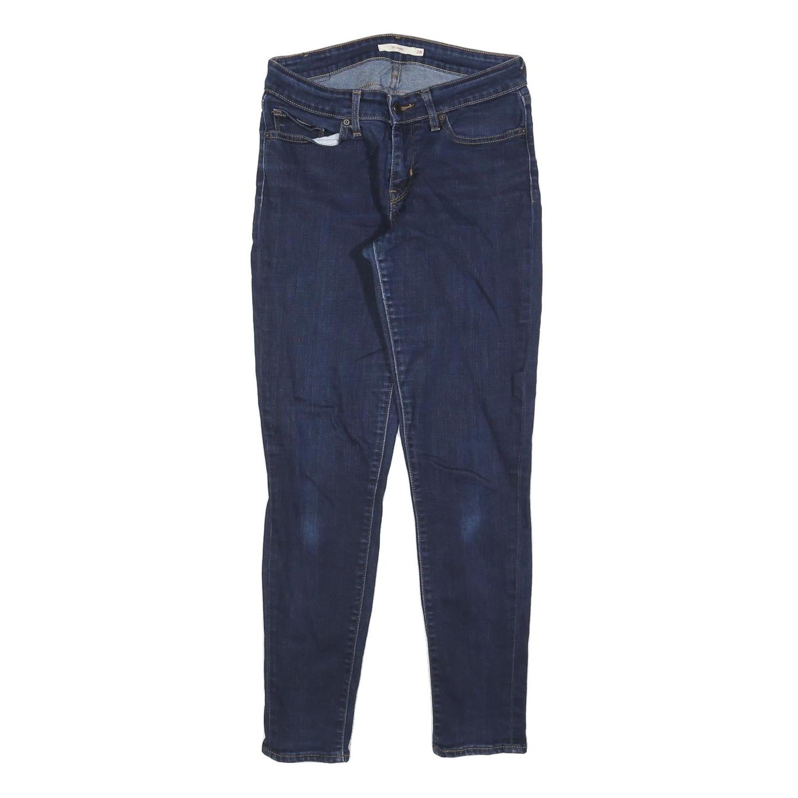 LEVI'S 711 Womens Slim Dark Blue Denim Slim Fit Jeans W28 L27