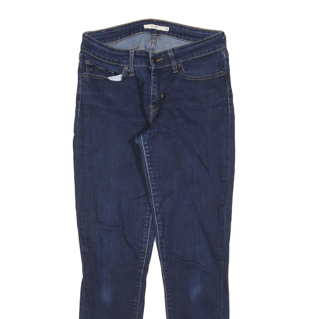 LEVI'S 711 Womens Slim Dark Blue Denim Slim Fit Jeans W28 L27