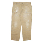 DICKIES Mens Regular Fit Beige Cotton Blend Denim W40 L32 Durable Workwear Jeans