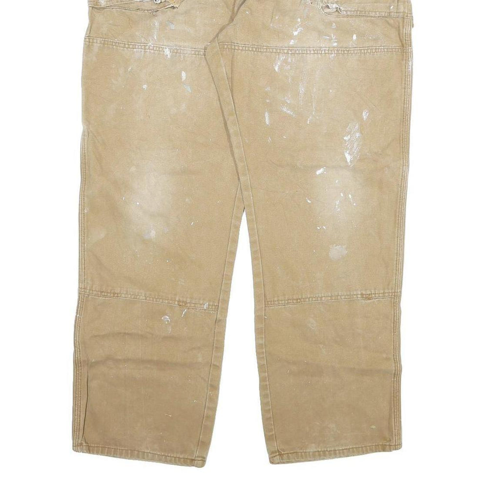 DICKIES Mens Regular Fit Beige Cotton Blend Denim W40 L32 Durable Workwear Jeans