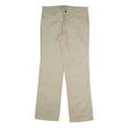 DICKIES Womens Cotton Blend Beige Regular Straight Trousers W33 L31 Workwear Zip