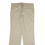 DICKIES Womens Cotton Blend Beige Regular Straight Trousers W33 L31 Workwear Zip