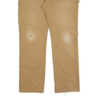 DICKIES Mens Regular Fit Workwear Jeans Beige Cotton Blend Zip W40 L34 Durable