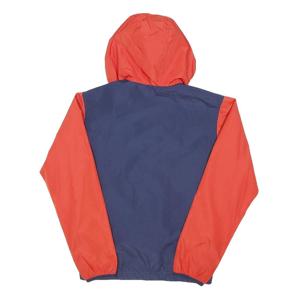 TIMBERLAND Boys Navy & Red Colourblock Windbreaker Jacket 12Y Polyester Blend