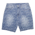 FUBU Mens Shorts Blue Casual Denim M W32 Branded Print Relaxed Fit