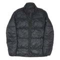 BARBOUR Mens Black Zip Jacket XL Polyester Blend Plain Lightweight Warm