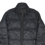 BARBOUR Mens Black Zip Jacket XL Polyester Blend Plain Lightweight Warm