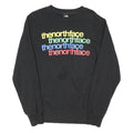 THE NORTH FACE Mens Black Rainbow Logo Crew Neck M Sweatshirt Cotton Blend