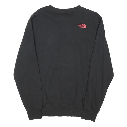 THE NORTH FACE Mens Black Rainbow Logo Crew Neck M Sweatshirt Cotton Blend
