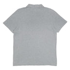 PUMA Mens Grey Short Sleeve Plain Polo Shirt L Cotton Casual Sport