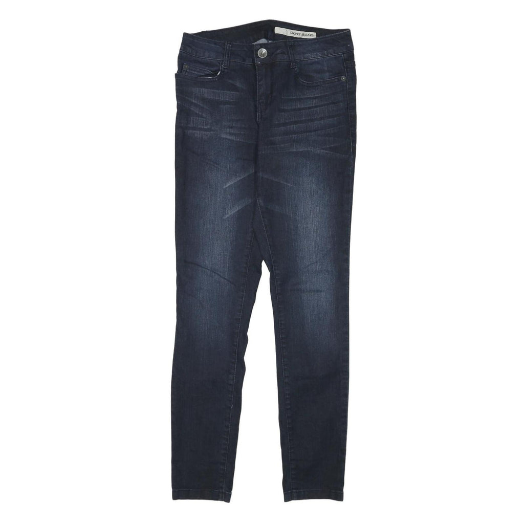 DKNY Womens Slim Blue Denim Jeans Cotton Blend Zip W28 L31 Stylish Fit