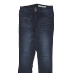 DKNY Womens Slim Blue Denim Jeans Cotton Blend Zip W28 L31 Stylish Fit