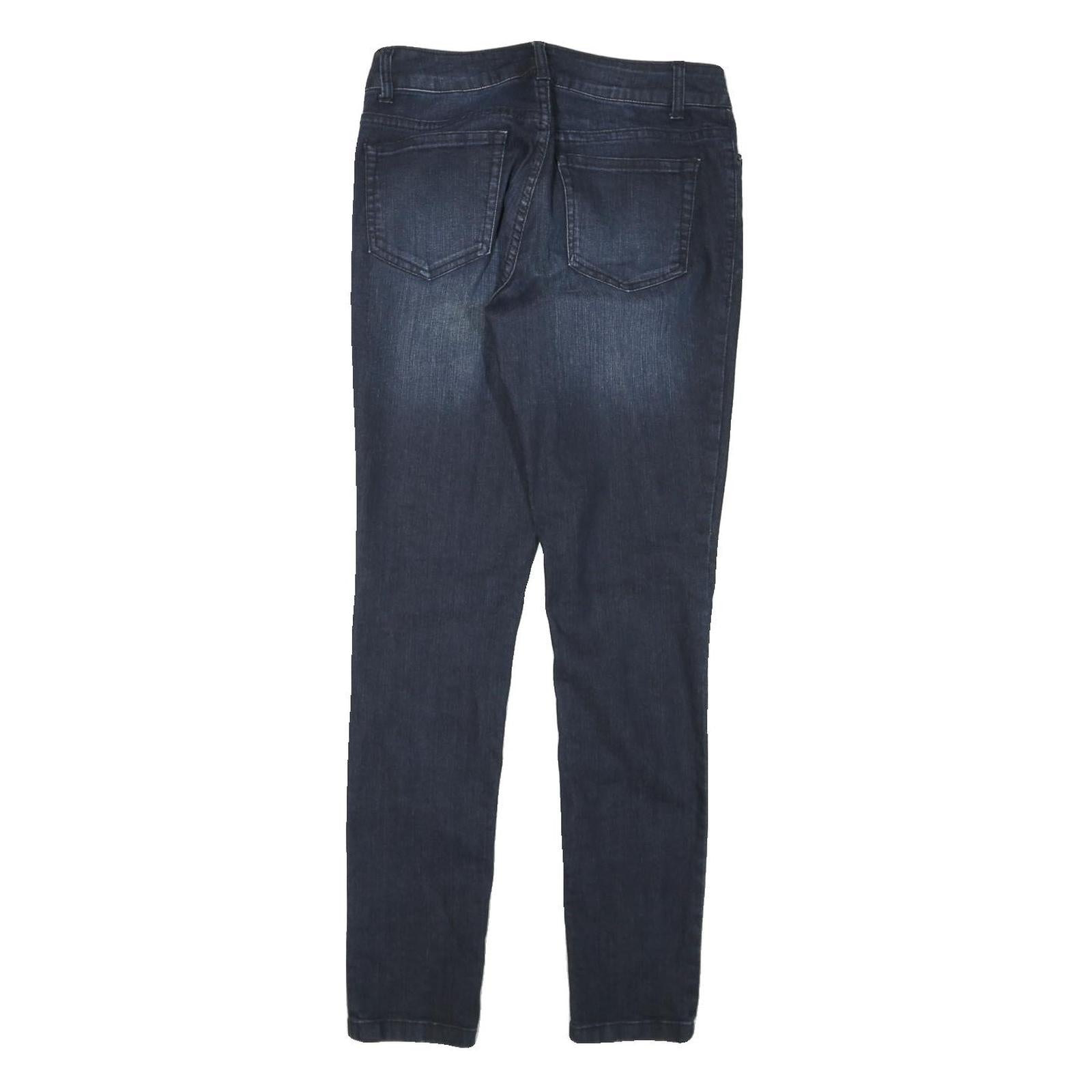 DKNY Womens Slim Blue Denim Jeans Cotton Blend Zip W28 L31 Stylish Fit