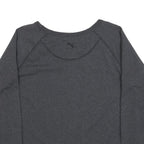 PUMA Womens Grey Cotton Blend Crew Neck Sweatshirt UK 16 Casual Sportswear