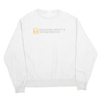 CHAMPION REVERSE WEAVE Mens White Education Health & Human Sciences Crew Neck L