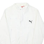 PUMA Womens White Polyester Blend Bomber Jacket UK 10 Plain Zip Casual Outerwear