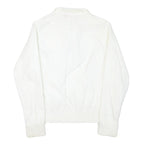 PUMA Womens White Polyester Blend Bomber Jacket UK 10 Plain Zip Casual Outerwear