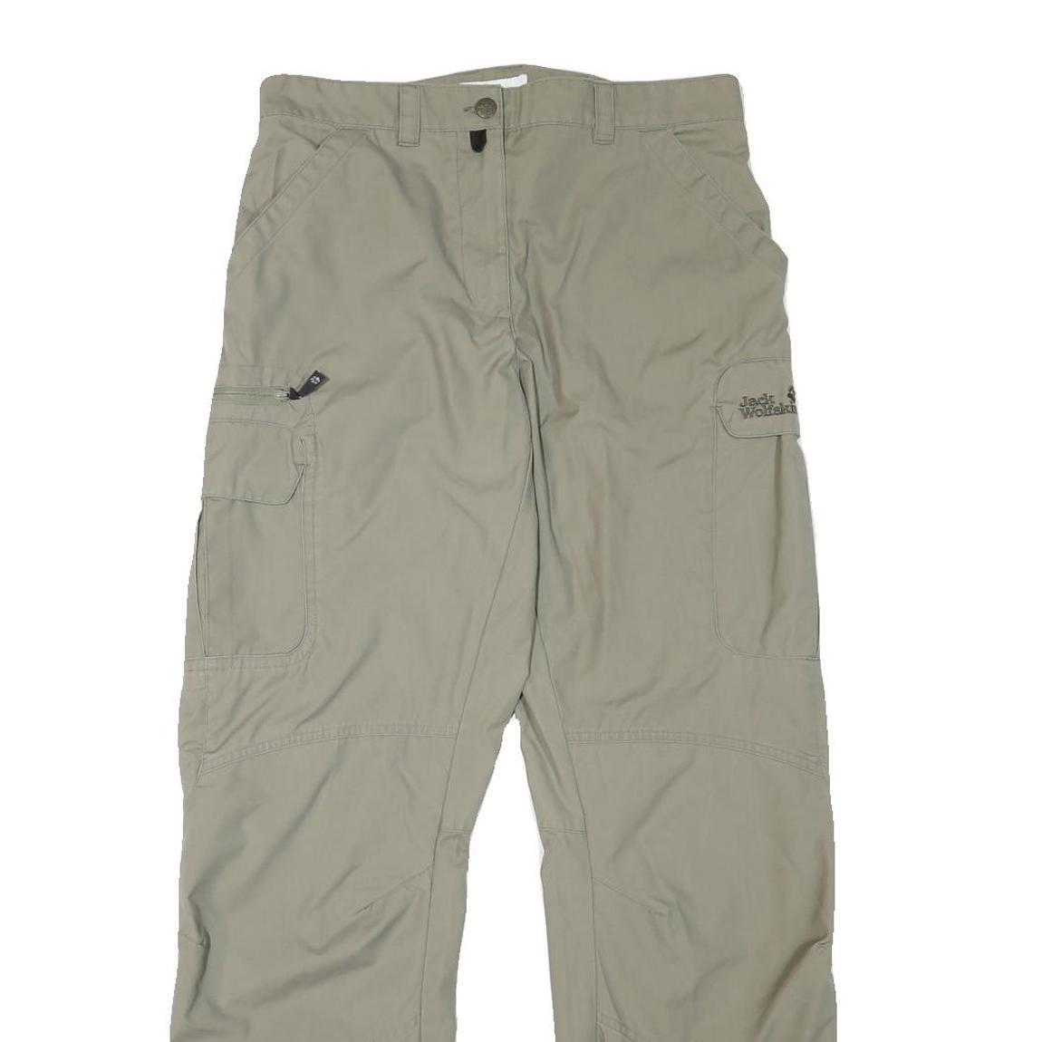 JACK WOLFSKIN Womens Regular Beige Outdoor Cargo Trousers W30 L31 Polyester