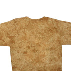 TULTEX Womens Brown Tie Dye Eagle Graphic T-Shirt L Short Sleeve Crew Neck