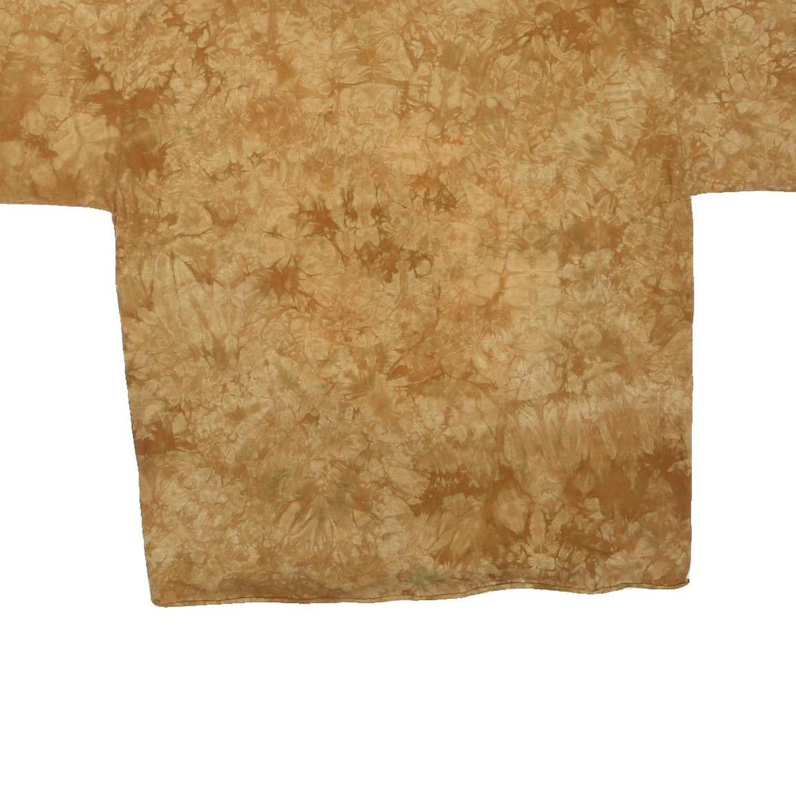 TULTEX Womens Brown Tie Dye Eagle Graphic T-Shirt L Short Sleeve Crew Neck