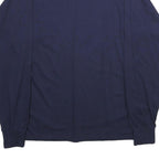 RUSSELL ATHLETIC Mens Navy Blue Long Sleeve Mock Neck Cotton T-Shirt M