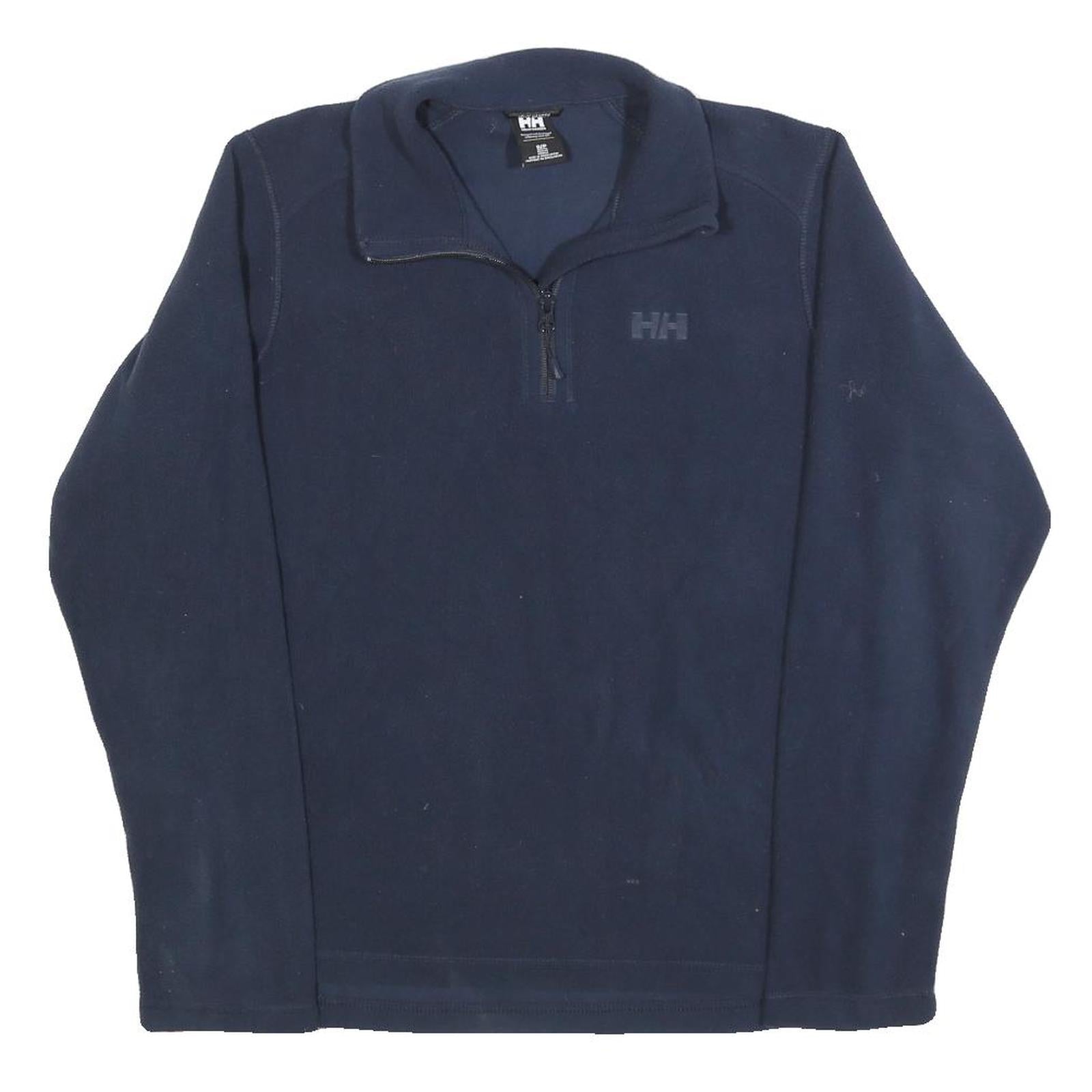 HELLY HANSEN Mens Navy Plain Pullover Jumper Half Zip S Outdoor Casual