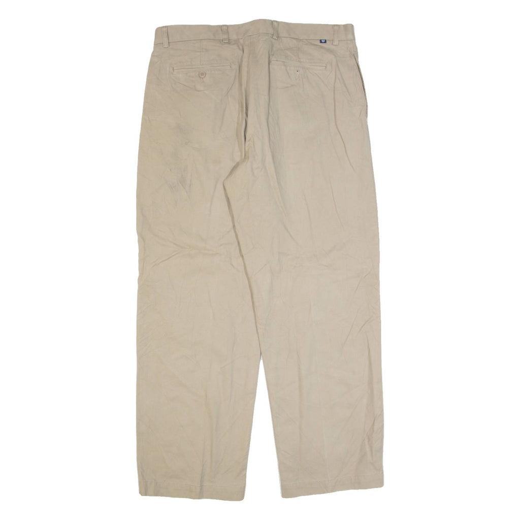 CHAPS Chino Mens Trousers Beige Regular Straight W36 L32