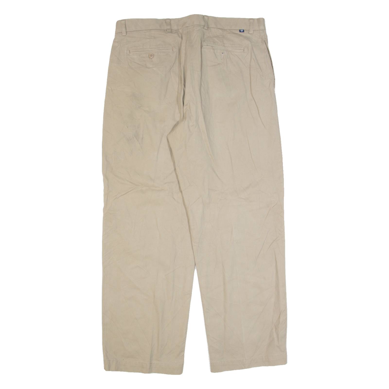 CHAPS Chino Mens Trousers Beige Regular Straight W36 L32