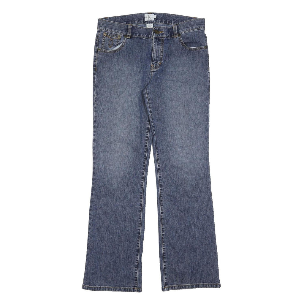 CALVIN KLEIN JEANS Womens Blue Regular Straight Denim Light W32 L30 Button