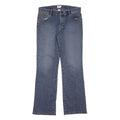 CALVIN KLEIN JEANS Womens Blue Regular Straight Denim Light W32 L30 Button