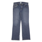 CALVIN KLEIN JEANS Womens Blue Regular Straight Denim Light W32 L30 Button