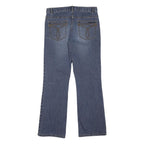 CALVIN KLEIN JEANS Womens Blue Regular Straight Denim Light W32 L30 Button