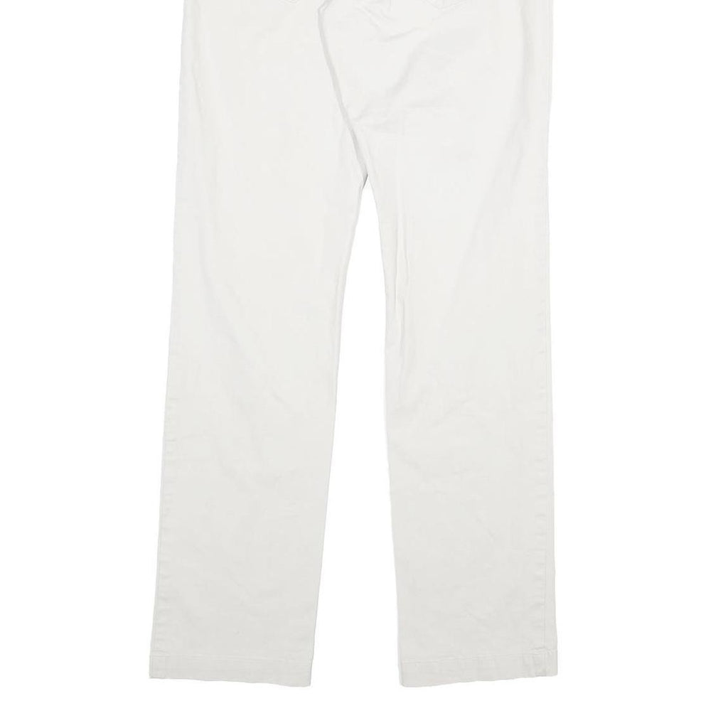 CALVIN KLEIN Mens Cotton White Slim Tapered Trousers W30 L31 Smart Casual