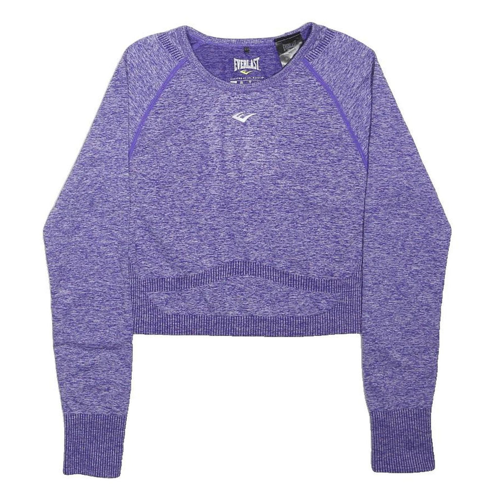 EVERLAST Womens Purple Sports Top Long Sleeve Crew Neck UK 10 Lightweight