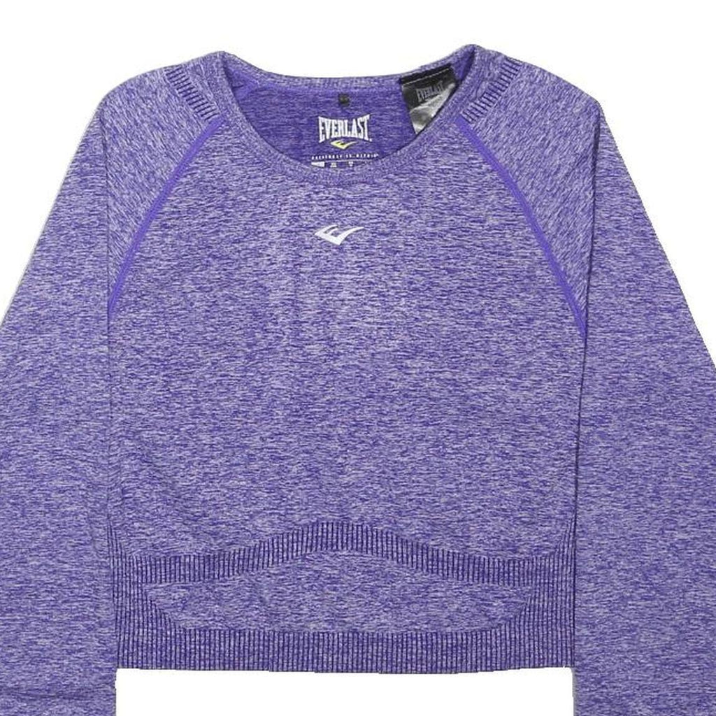 EVERLAST Womens Purple Sports Top Long Sleeve Crew Neck UK 10 Lightweight