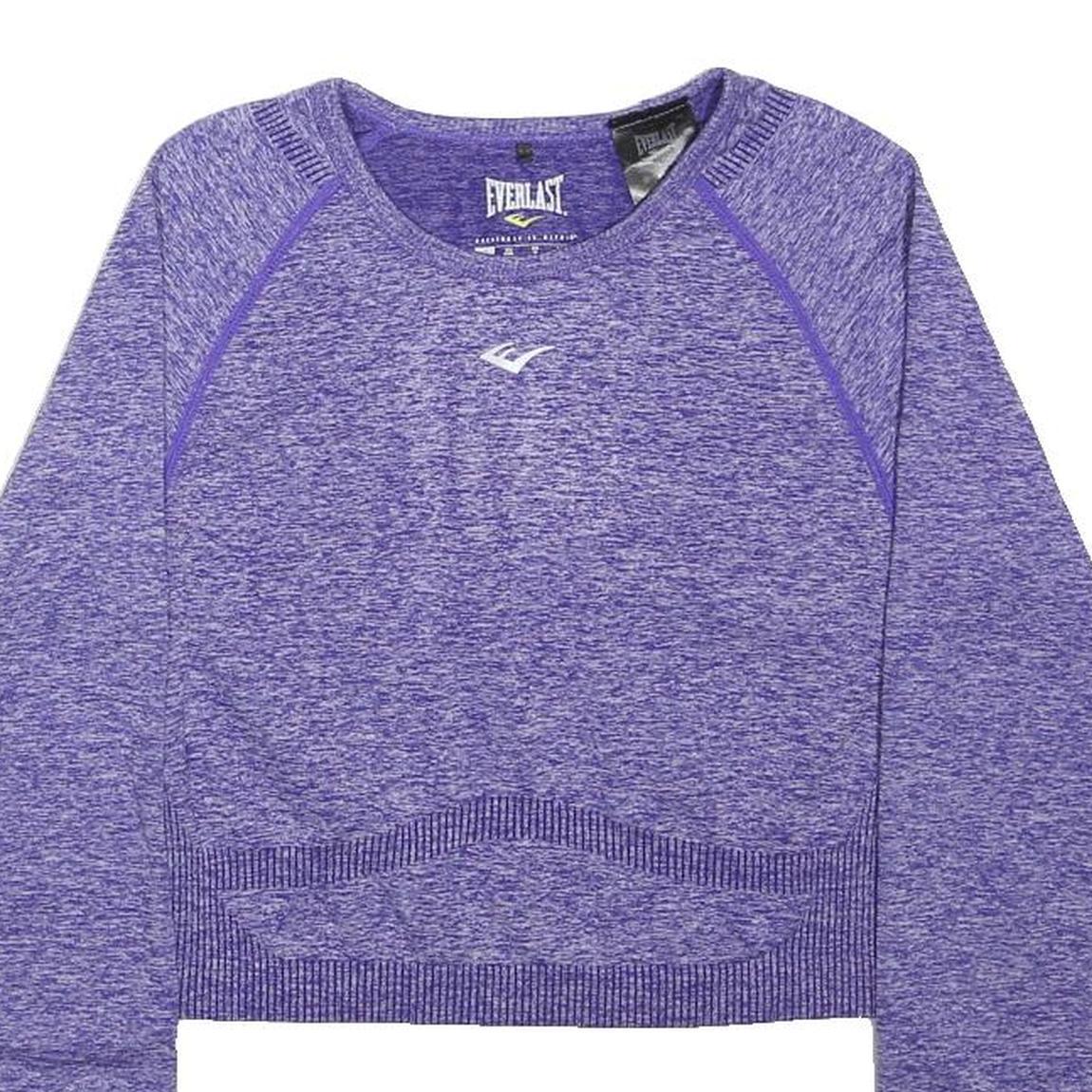 EVERLAST Womens Purple Sports Top Long Sleeve Crew Neck UK 10 Lightweight
