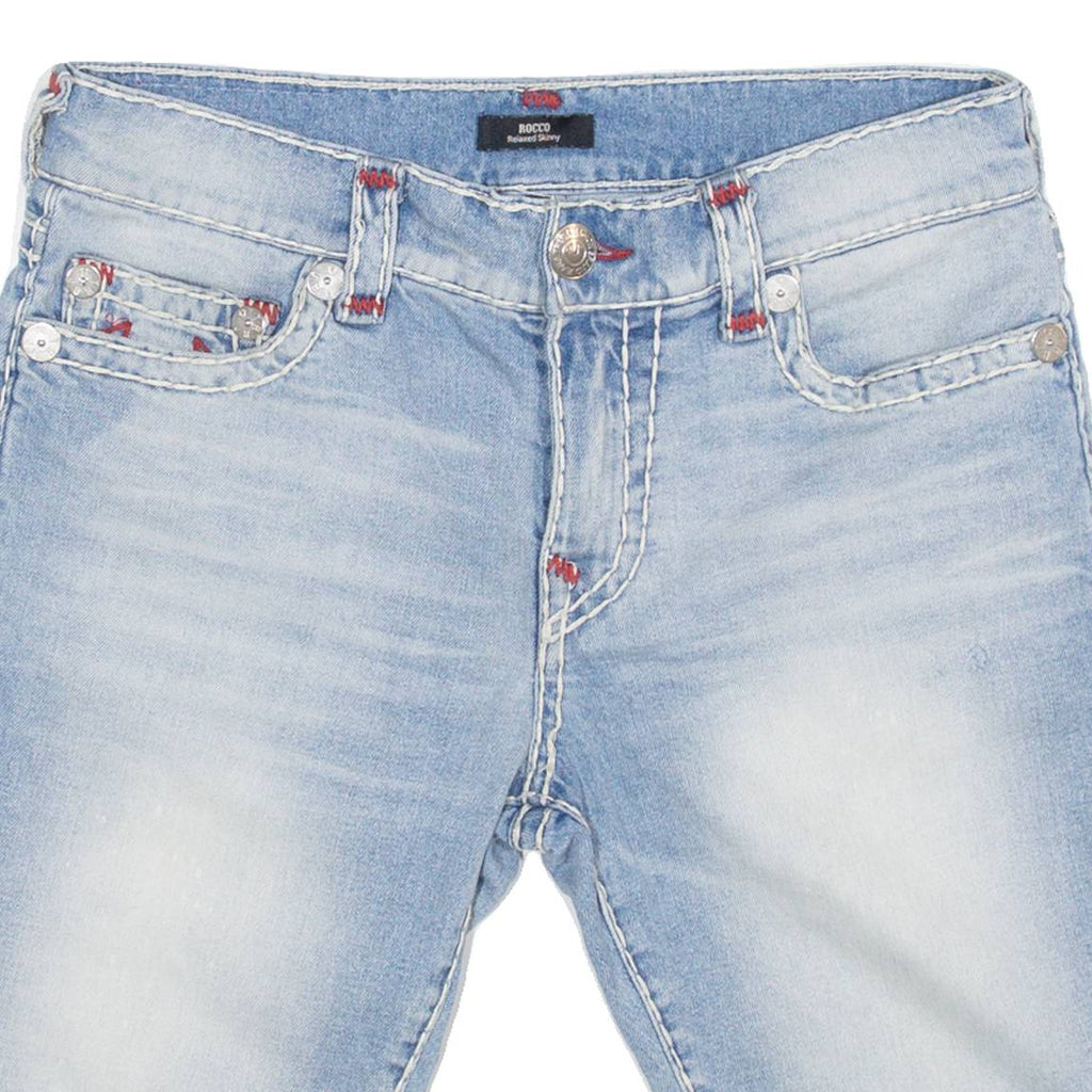 ROCCO Womens Jorts Shorts Blue Relaxed M W34